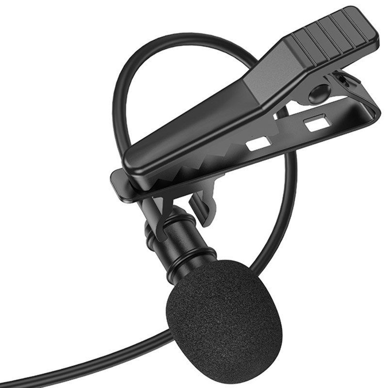 Мікрофон петличний Borofone BFK11 Elegant lavalier Lightning (2m) Black 3