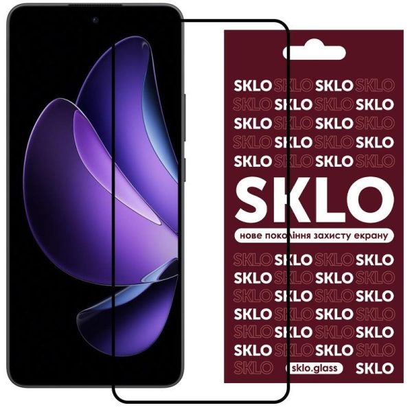 Захисне скло SKLO 3D для TECNO Spark 30 Pro (KL7) Чорний