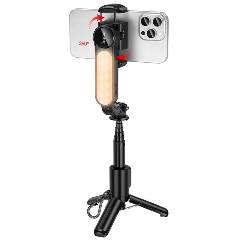 Монопод для селфі Hoco K90 Support axis smart+light Black 5
