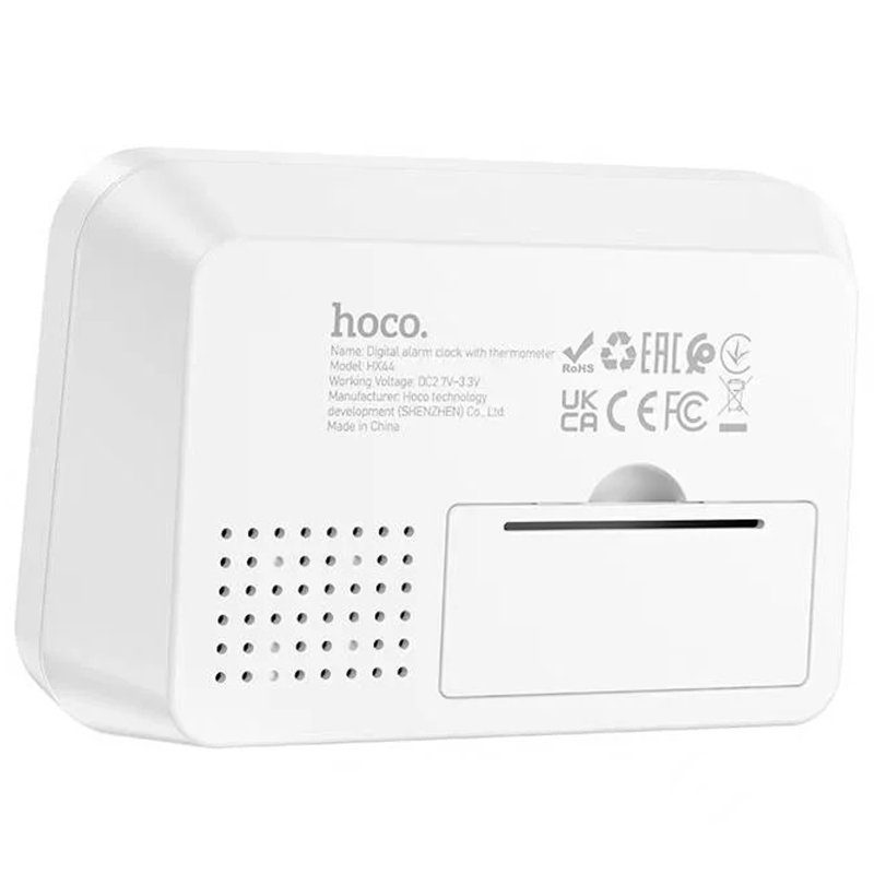 Електронний термогігрометр + годинник Hoco HX44 Indoor White 2
