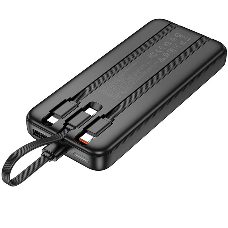 Портативний ЗП Power Bank Hoco J132 Sabio 22.5W+PD20W with 3 cables 10000 mAh Black 4
