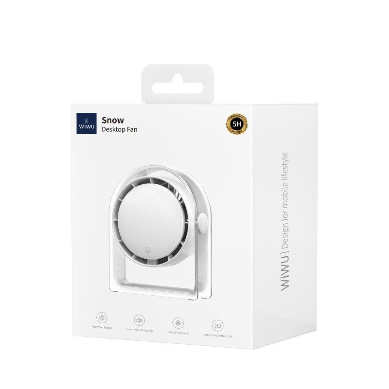 Портативний вентилятор WIWU WI-FS07 Snow desktop fan White 3