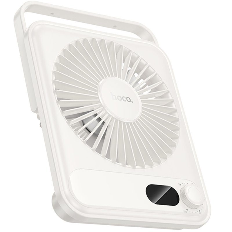 Портативний вентилятор Hoco HX607 handheld folding fan 2000 mAh White 2