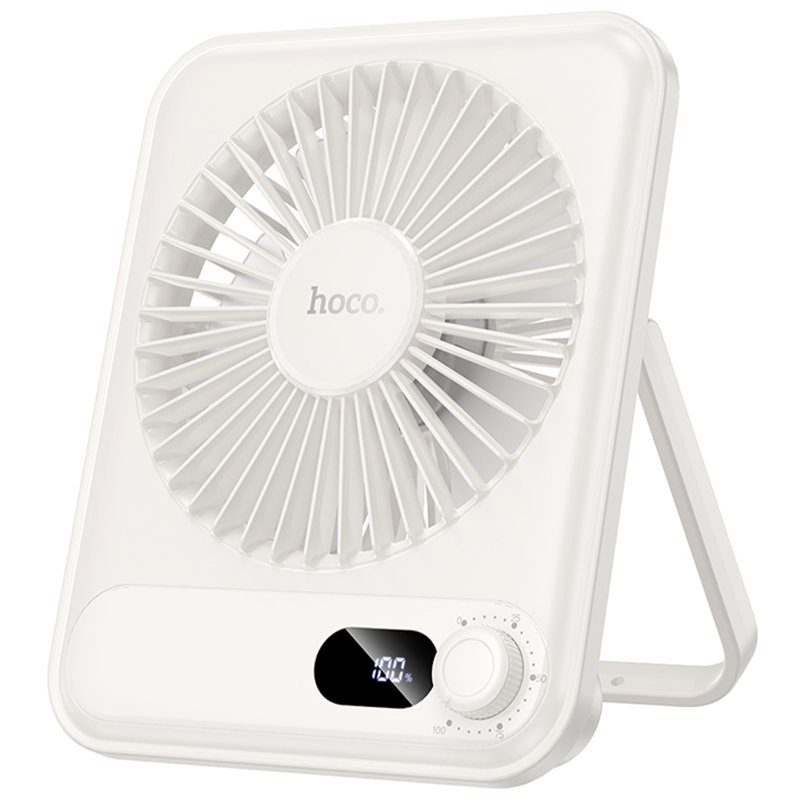 Портативний вентилятор Hoco HX607 handheld folding fan 2000 mAh White