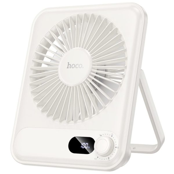 Портативний вентилятор Hoco HX607 handheld folding fan 2000 mAh White