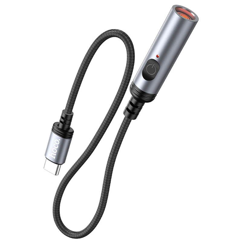 Портативний прикурювач запальничка Hoco UA30 Type-C Black 2