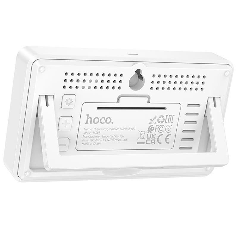 Електронний термогігрометр + годинник Hoco HX42 Indoor White 3