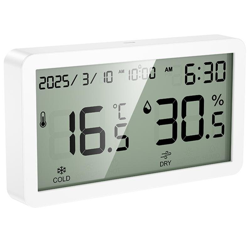 Електронний термогігрометр + годинник Hoco HX42 Indoor White 5
