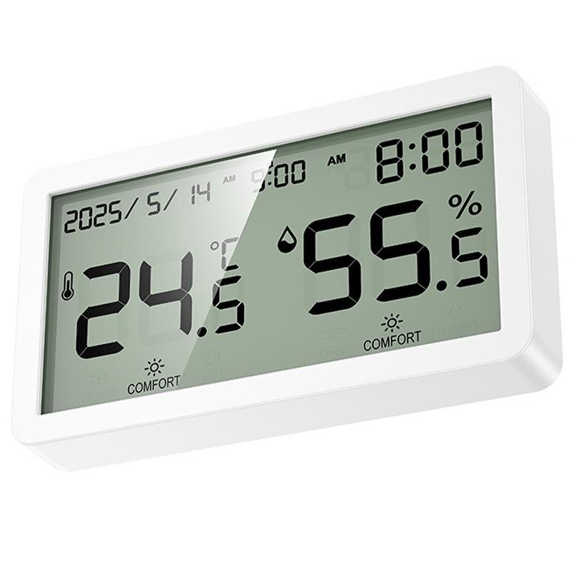 Електронний термогігрометр + годинник Hoco HX42 Indoor White 4