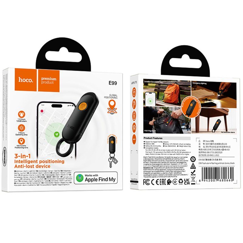 Трекер Hoco E99 Flash + сигнальне підсвічування та вібросигналізація 150 mAh Black 2