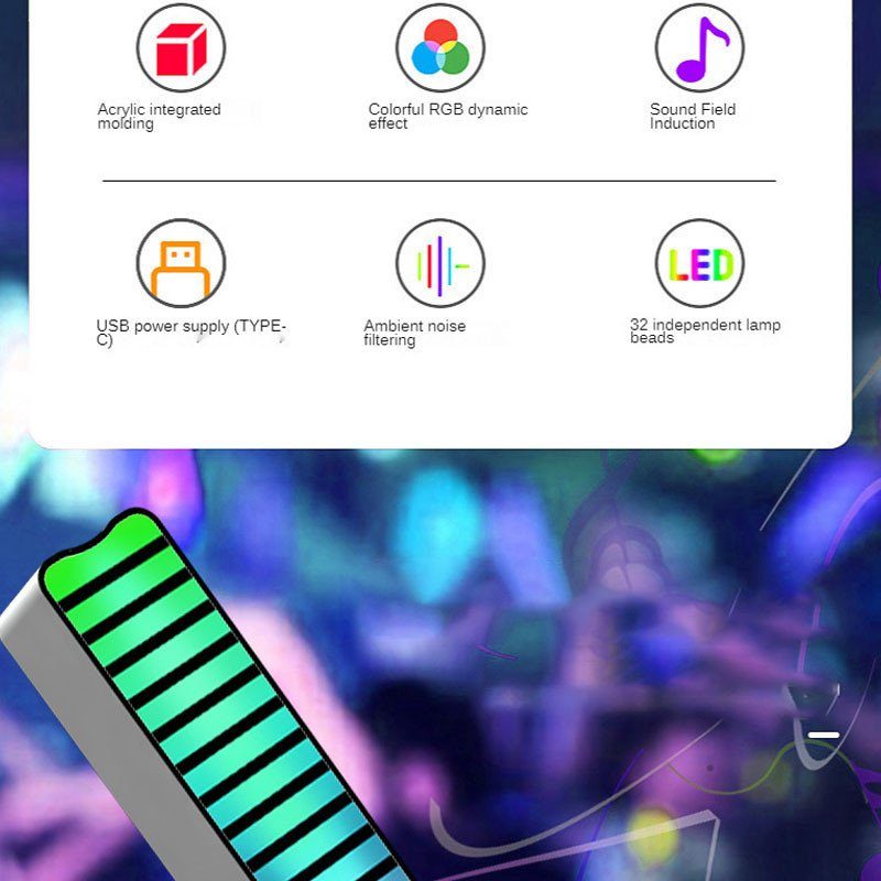 Настільна LED лампа RGB 5V Single Panel Bluetooth USB interface with app Black 3