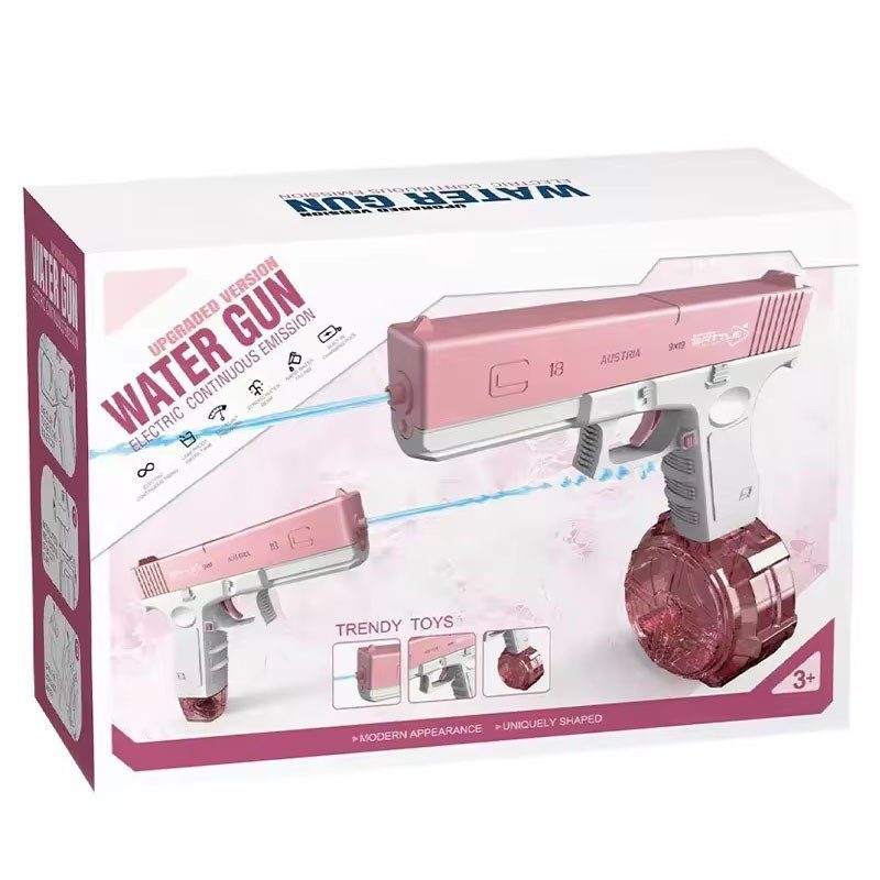 Водяний акумуляторний пістолет Glock Water Gun (250ml) with lithium battery Pink 6