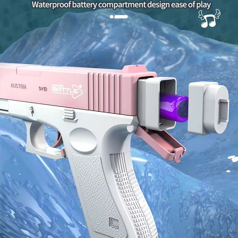 Водяний акумуляторний пістолет Glock Water Gun (250ml) with lithium battery Pink 5