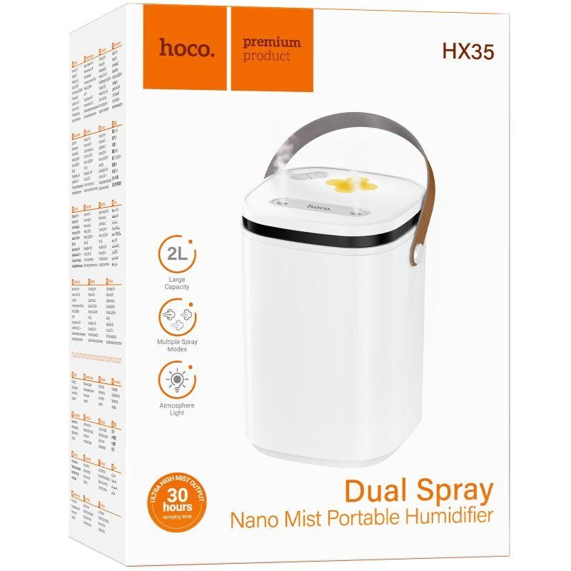 Зволожувач повітря Hoco HX35 Mist 2L double spray White 3
