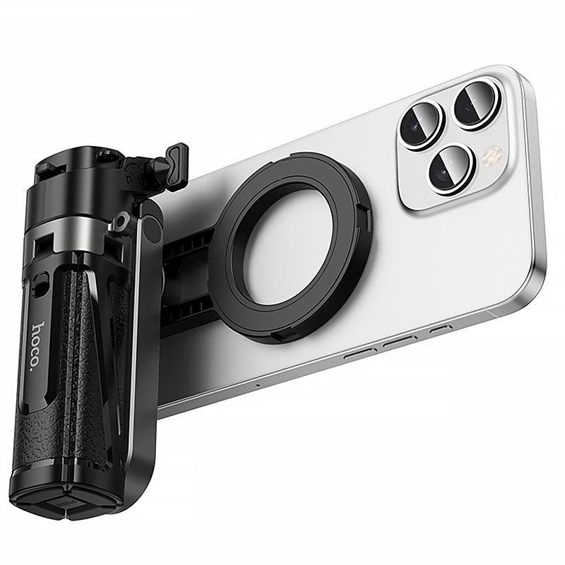 Монопод для селфі Hoco K27 Pro magnetic трипод + знімний BT пульт Black 3