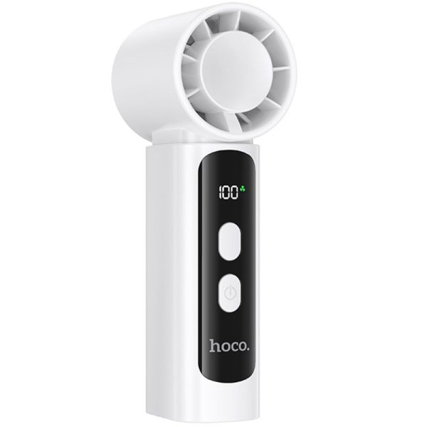 Портативний вентилятор Hoco HX601 handheld folding fan 3000 mAh White