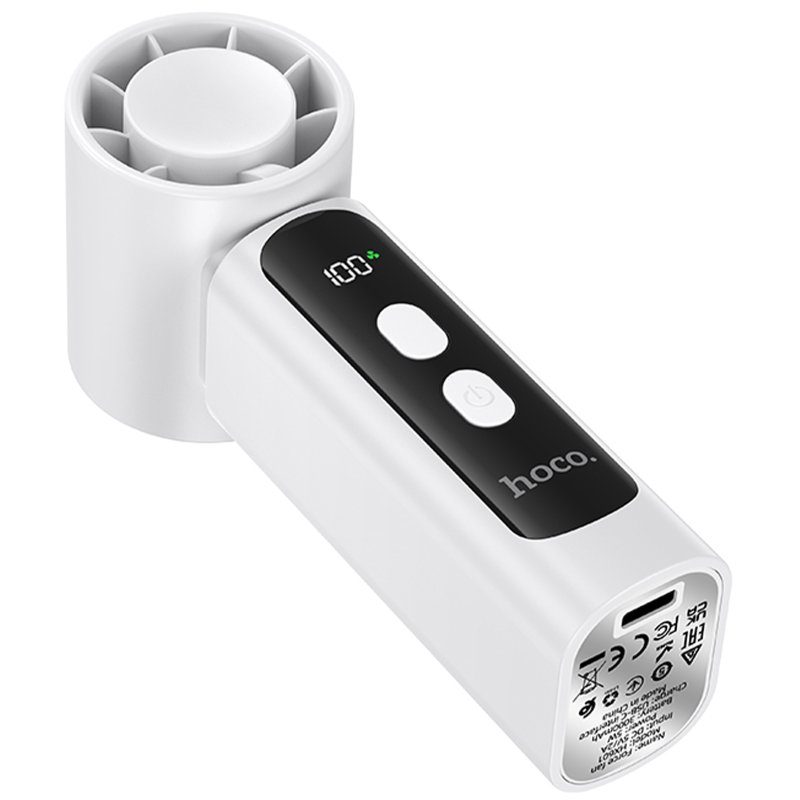 Портативний вентилятор Hoco HX601 handheld folding fan 3000 mAh White 4