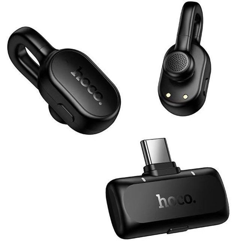 Петличний бездротовий мікрофон Hoco L27 Ice Type-C Black 5