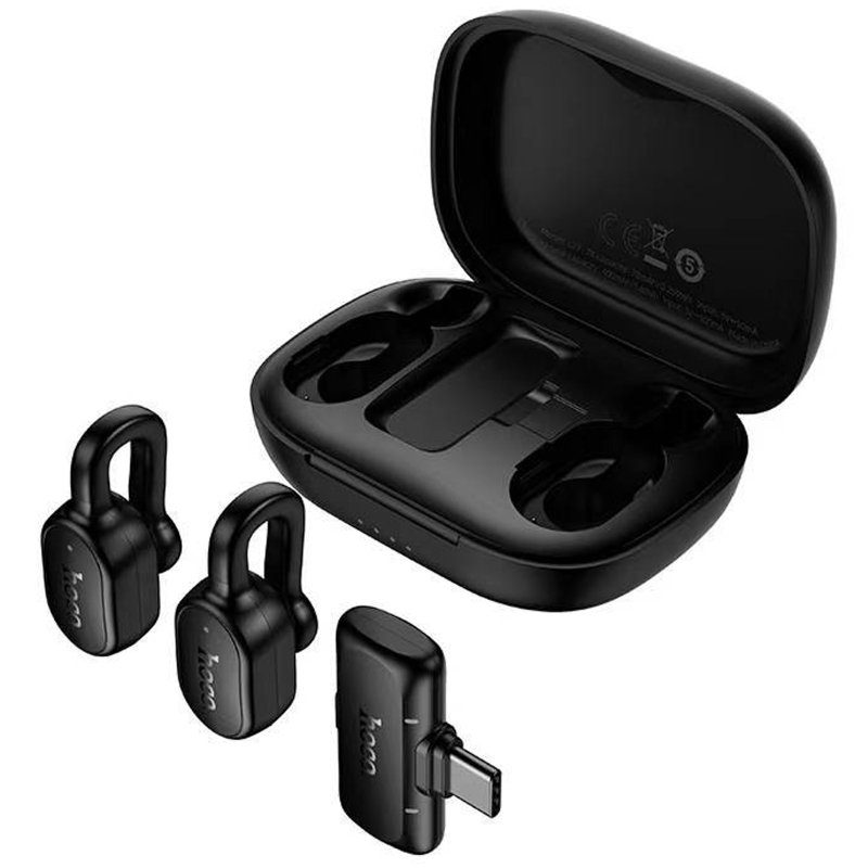 Петличний бездротовий мікрофон Hoco L27 Ice Type-C Black 4
