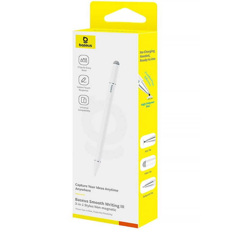 Стілус Baseus Smooth Writing III Series Passive Stylus Non-magnetic (P80080804213) Moon White 2