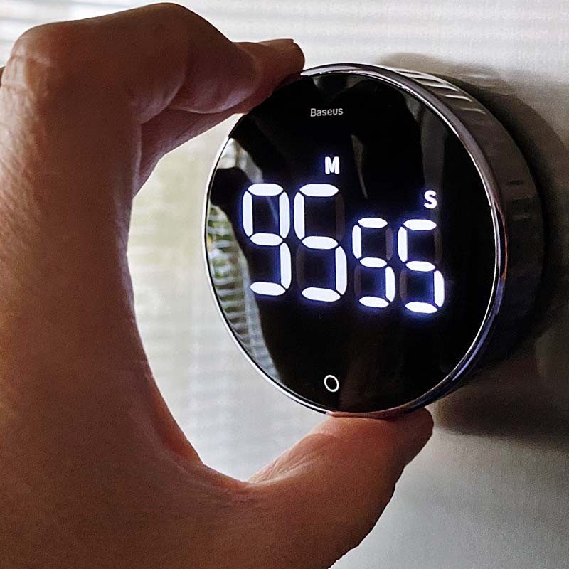 Годинник з таймером Baseus Heyo (магнітне кріплення) Чорний 7