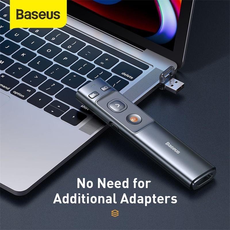 Лазерна указка Baseus Orange Dot Wireless Presenter (Red Laser) (ACFYB-0) Grey 4