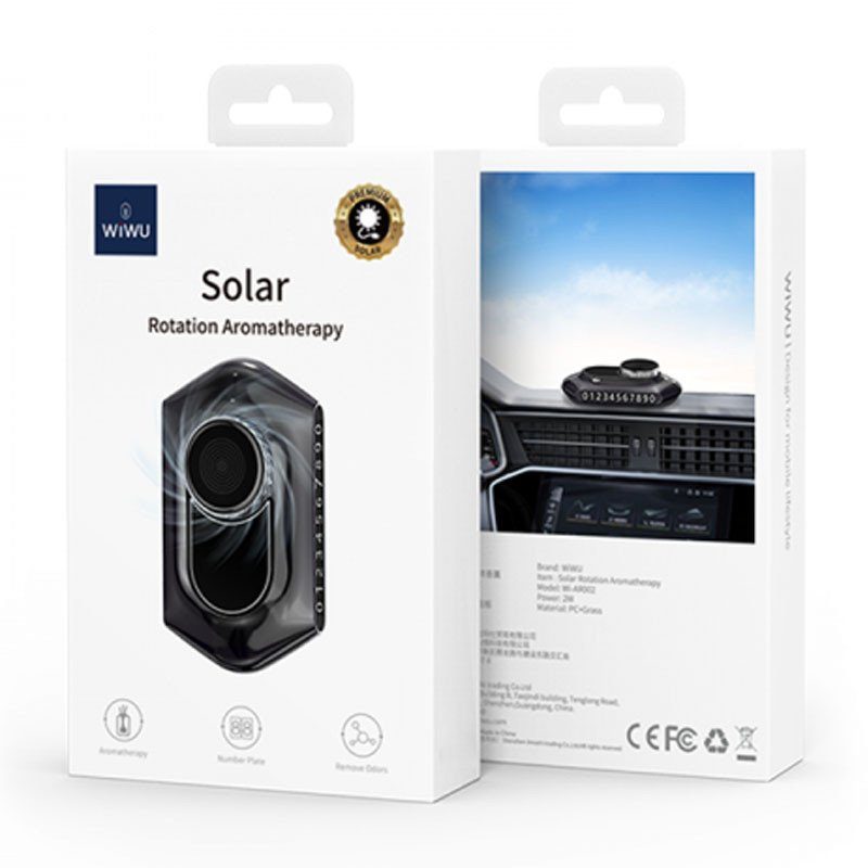 Ароматизатор у машину WIWU Wi-AR002 Solar Rotation Aromatherapy Black 6