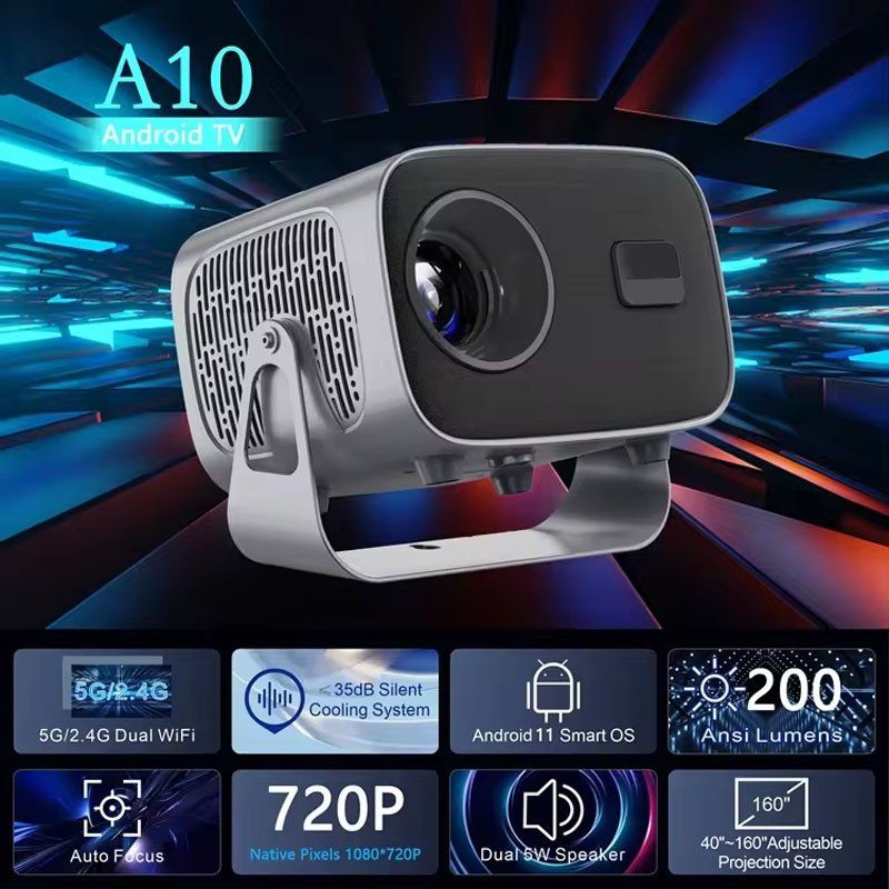 Проектор 4k ver.1 Android A10 Black 8