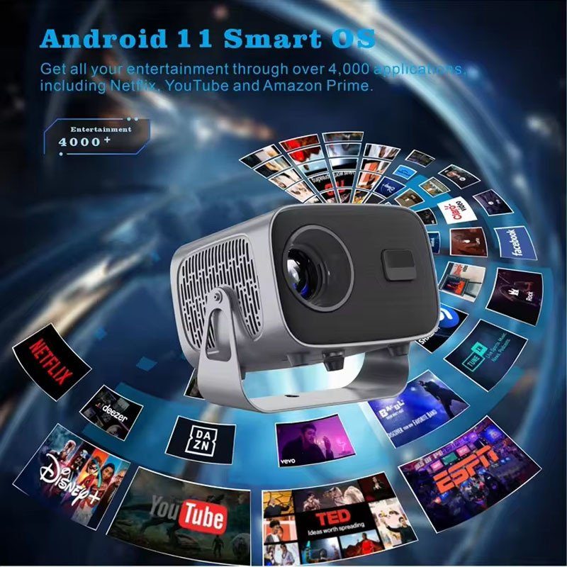 Проектор 4k ver.1 Android A10 Black 7
