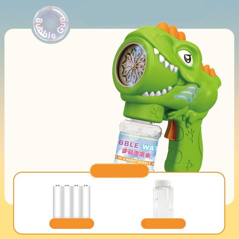 Пістолет з мильними бульбашками H007 Dinosaur + bottle 50ml Green 3