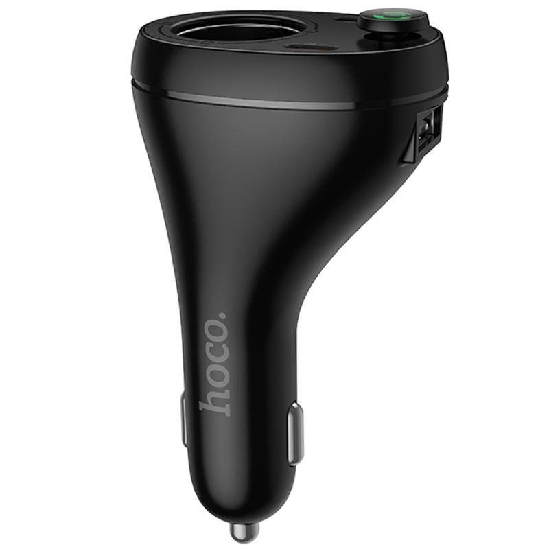 АЗП FM модулятор Hoco E88 Star cigarette lighter+PD20W+QC3.0 total 120W (2USB-C) Black 4