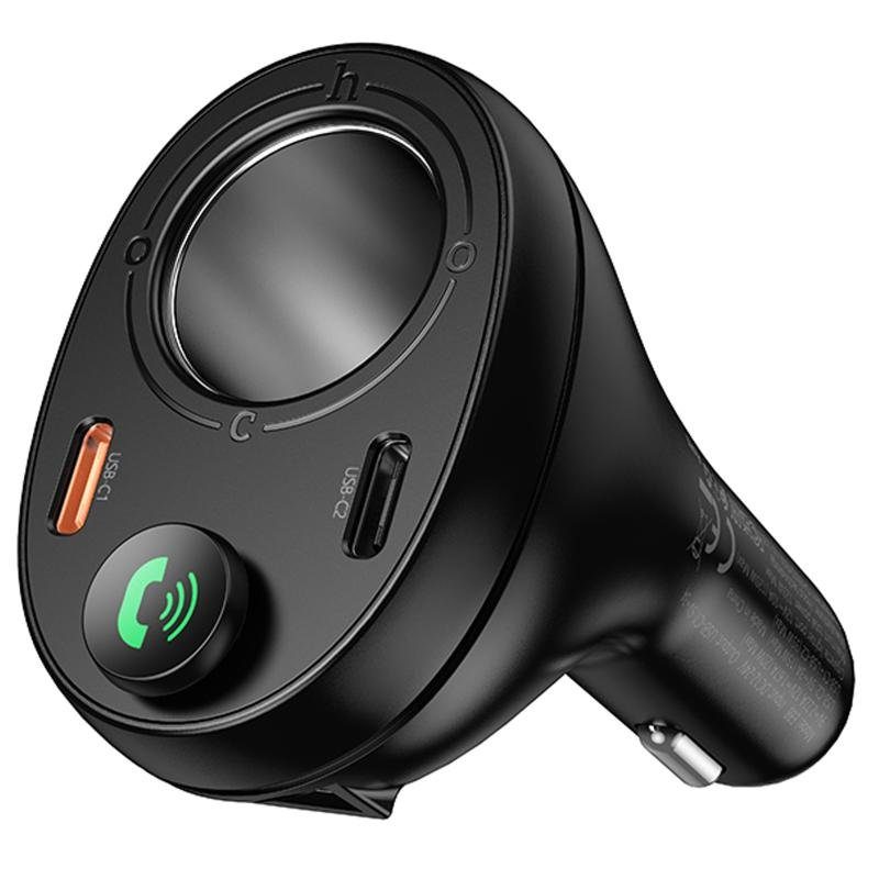 АЗП FM модулятор Hoco E88 Star cigarette lighter+PD20W+QC3.0 total 120W (2USB-C) Black 3