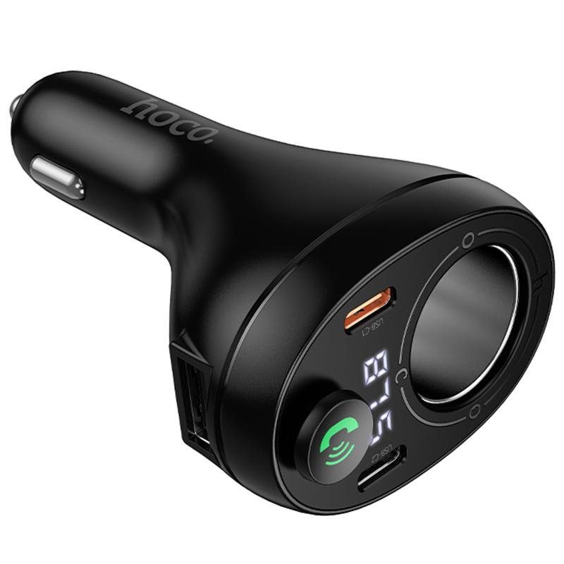 АЗП FM модулятор Hoco E88 Star cigarette lighter+PD20W+QC3.0 total 120W (2USB-C) Black 5