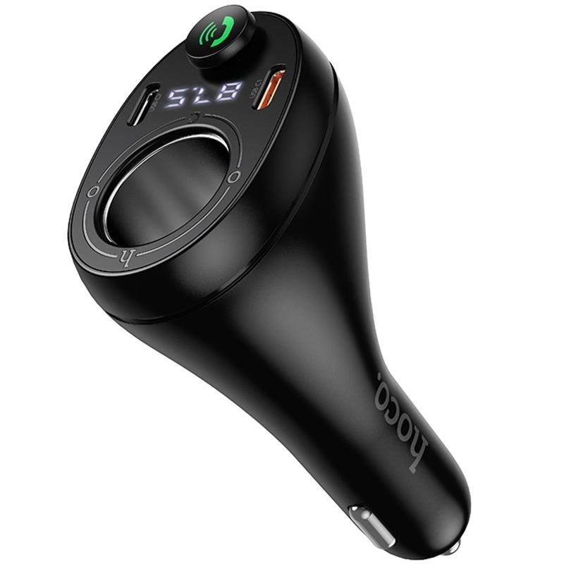 АЗП FM модулятор Hoco E88 Star cigarette lighter+PD20W+QC3.0 total 120W (2USB-C) Black 2