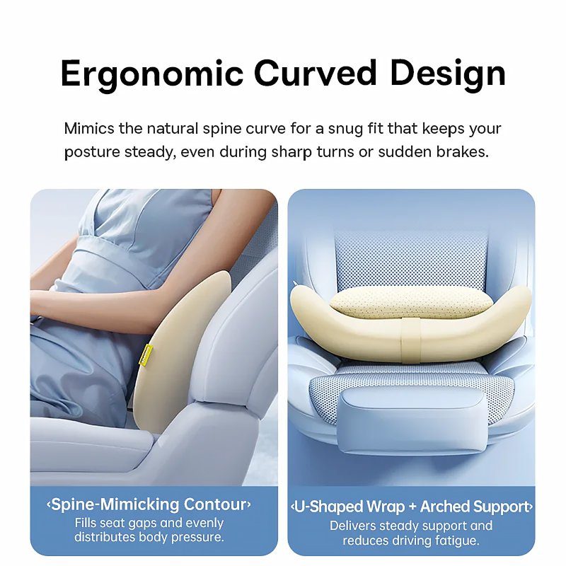 Подушка для попереку Baseus PrimeTrip VH2 Dual-Layer Lumbar (C01201) Starlight Off-White 5