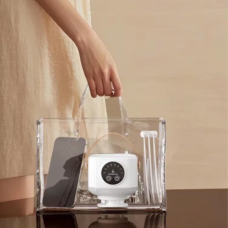 Портативний вентилятор D01 with LED and remote control 7200mAh White 4