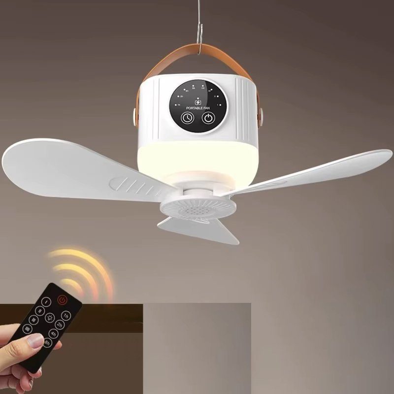 Портативний вентилятор D01 with LED and remote control 7200mAh White 2