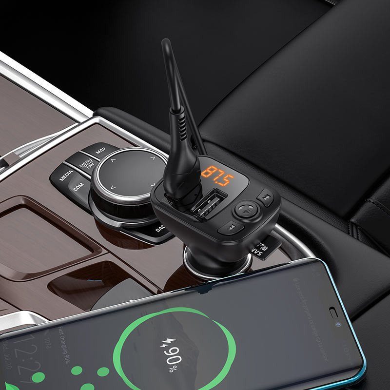 АЗП FM модулятор Borofone BC41 Eminency QC3.0 (2USB-A) Чорний 7