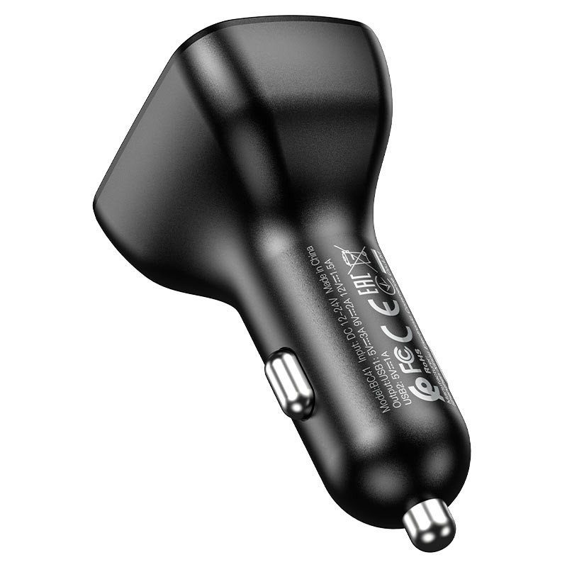 АЗП FM модулятор Borofone BC41 Eminency QC3.0 (2USB-A) Чорний 3