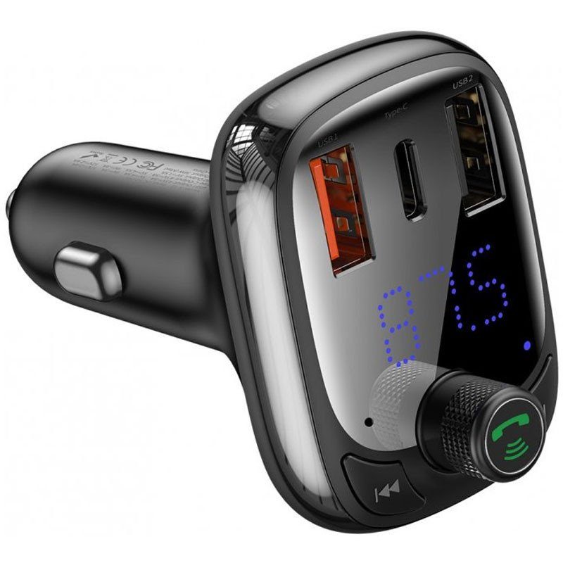 АЗП FM модулятор Baseus S-13 36W (2USB-A/1C) (CCMT000101) Чорний 2