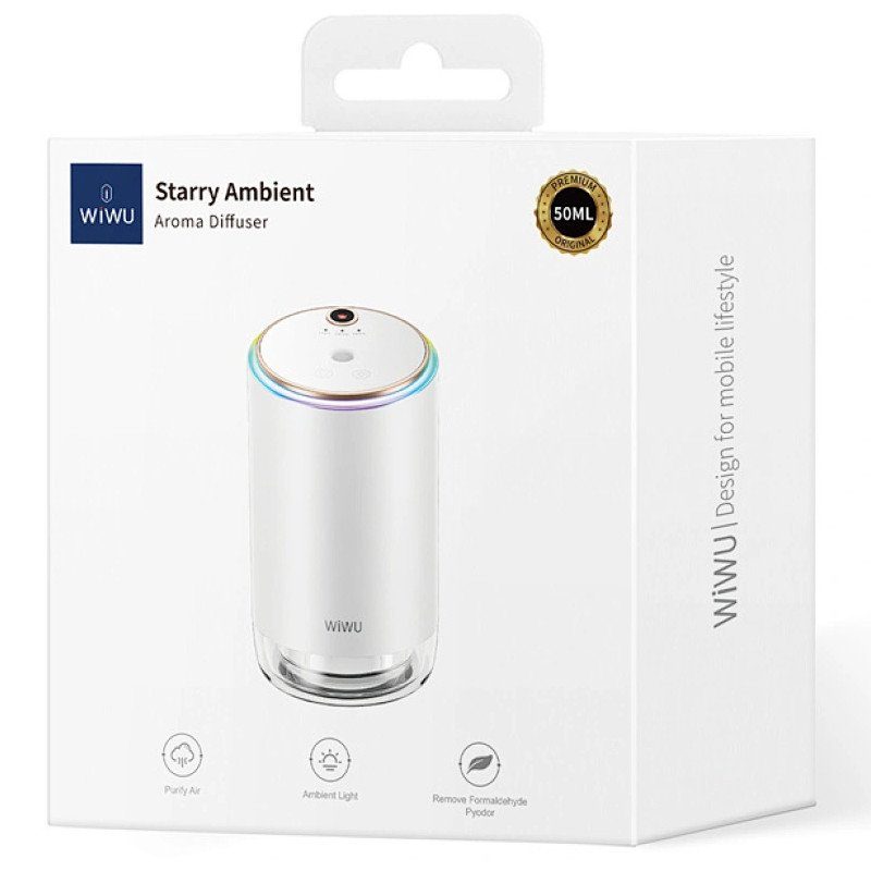 Зволожувач повітря WIWU Wi-AR003 Starry Ambient з арома-диффузором White 4