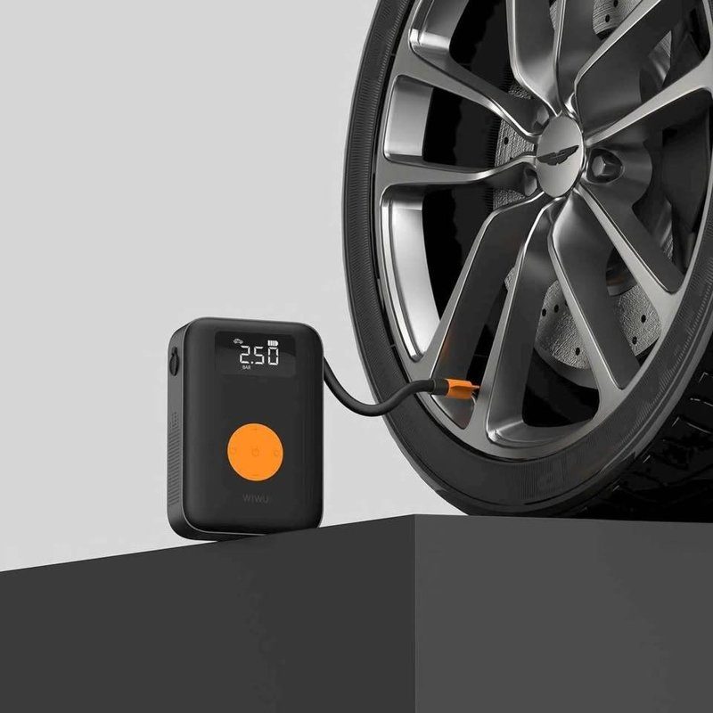 Автомобільний насос WIWU Ai003 Cordless Tire portable smart air pump Black 4