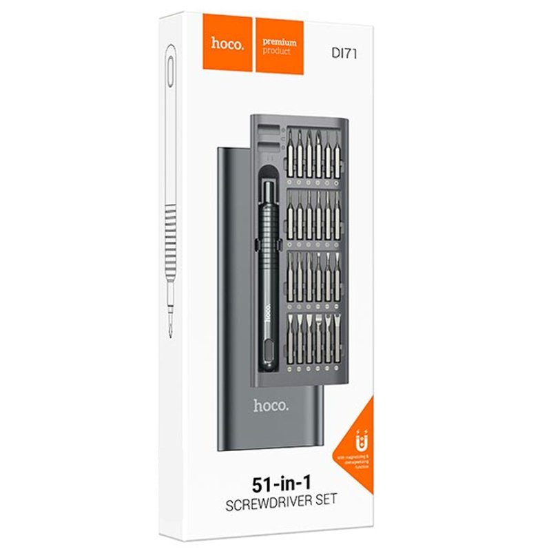 Набір викруток Hoco DI71 set 51in1 Grey 6