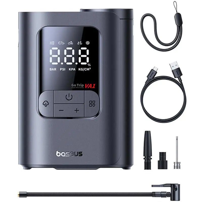 Автомобільний насос Baseus GoTrip VA1 Max 7500 mAh (C01196) Cosmic Black 3