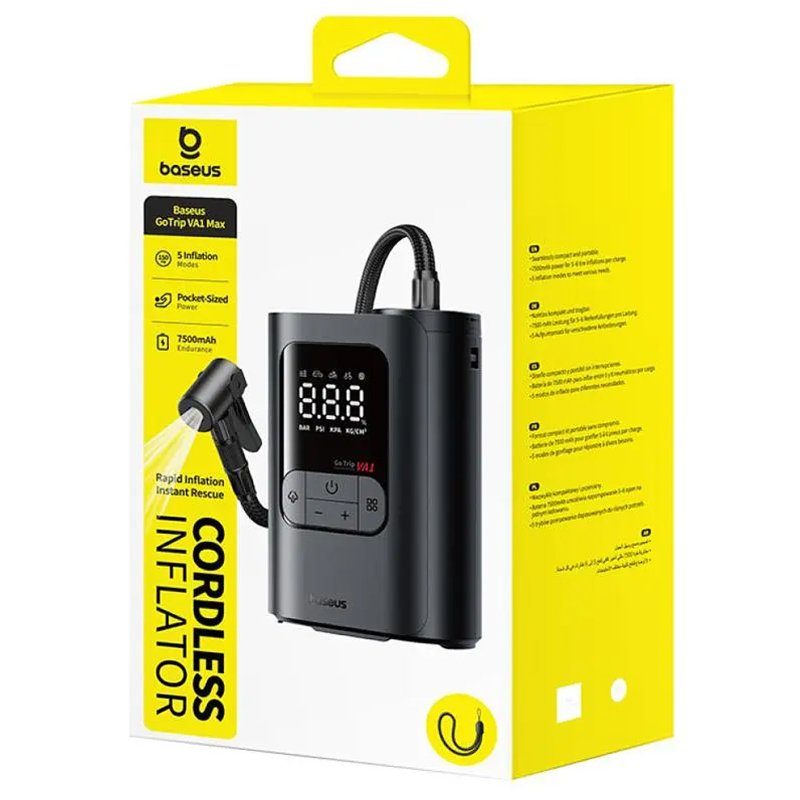 Автомобільний насос Baseus GoTrip VA1 Max 7500 mAh (C01196) Cosmic Black 2
