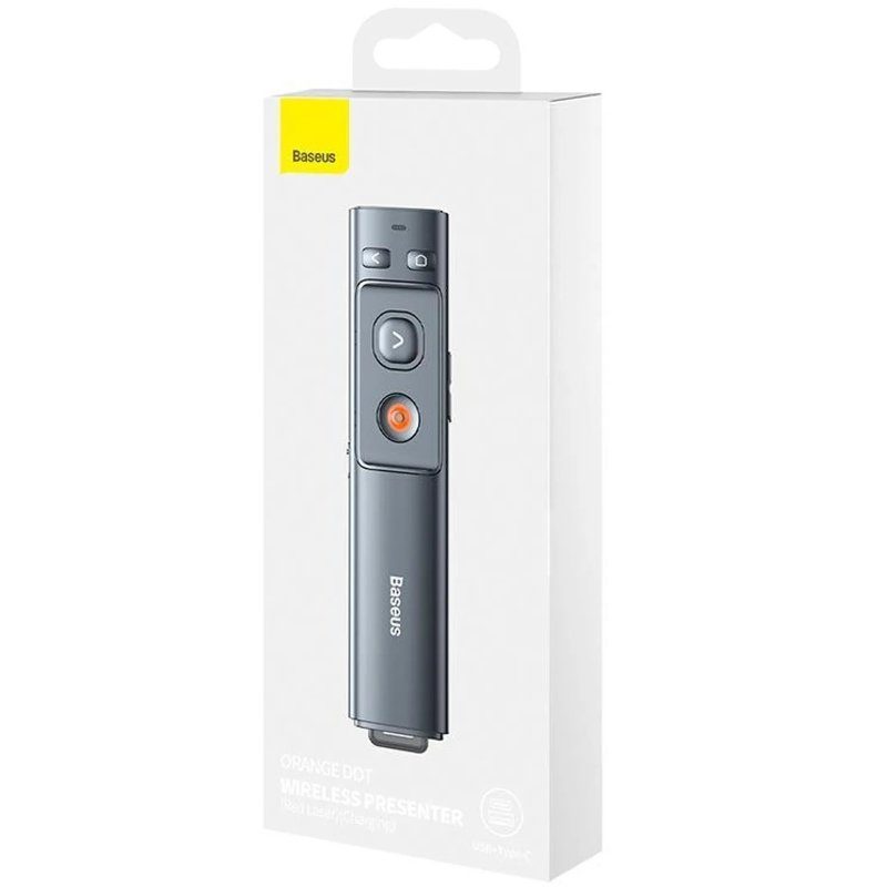 Лазерна указка Baseus Orange Dot Wireless Presenter (Red Laser) (WKCD) Grey 6
