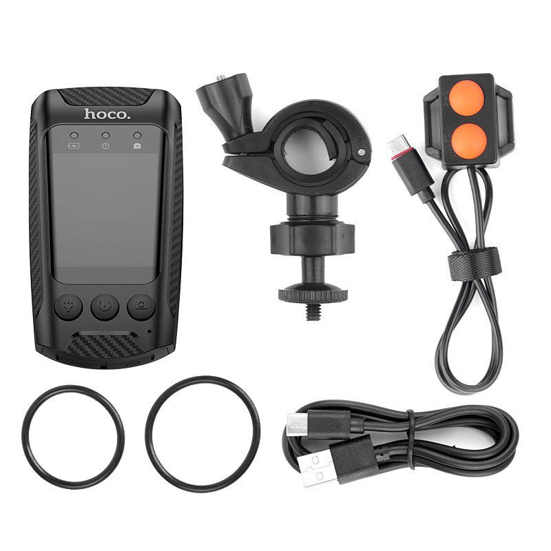 Відеореєстратор Hoco DV104 2-inch display for bike (4K) Black 6