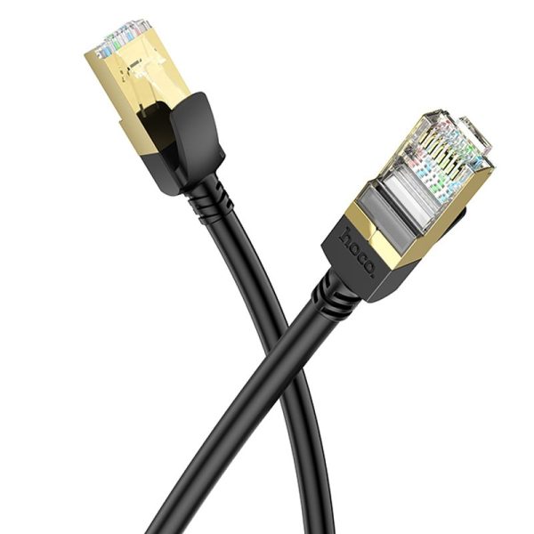 Кабель (патч-корд) Hoco US02 Level pure copper gigabit ethernet (3m) Black