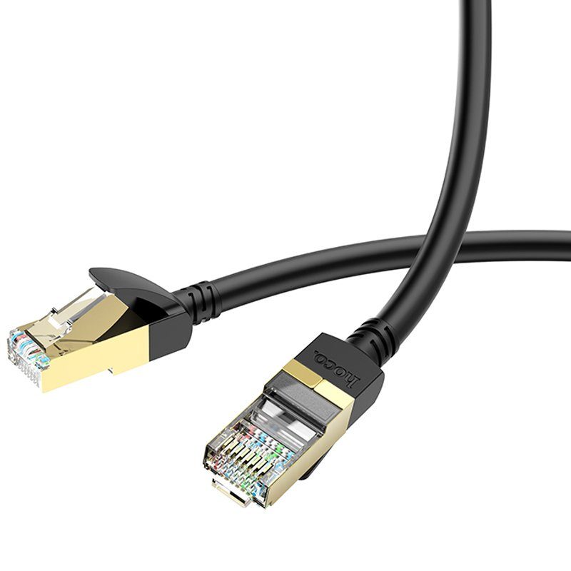 Кабель (патч-корд) Hoco US02 Level pure copper gigabit ethernet (3m) Black 2