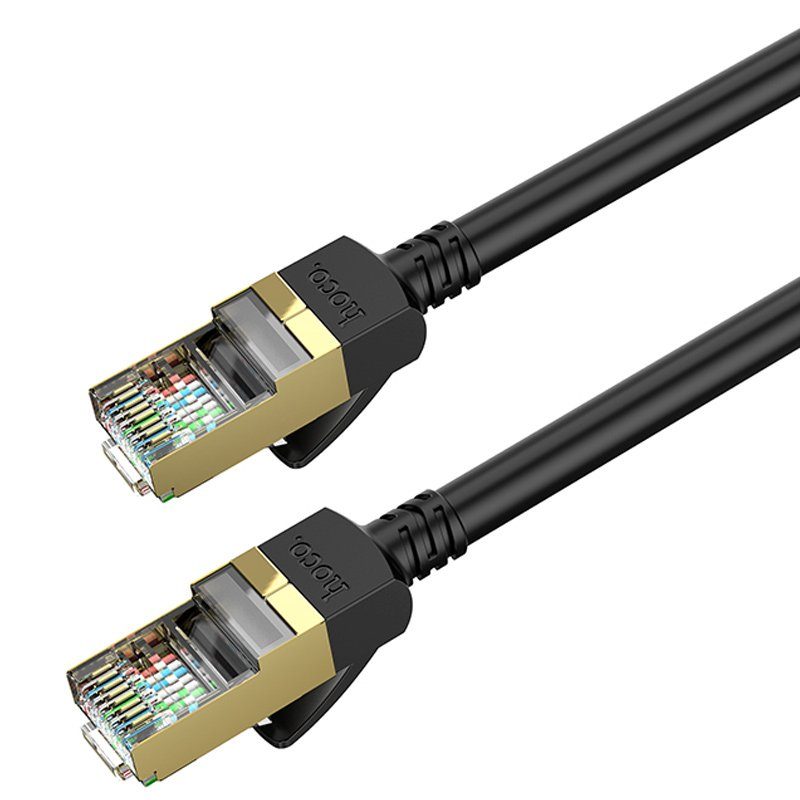 Кабель (патч-корд) Hoco US02 Level pure copper gigabit ethernet (3m) Black 3